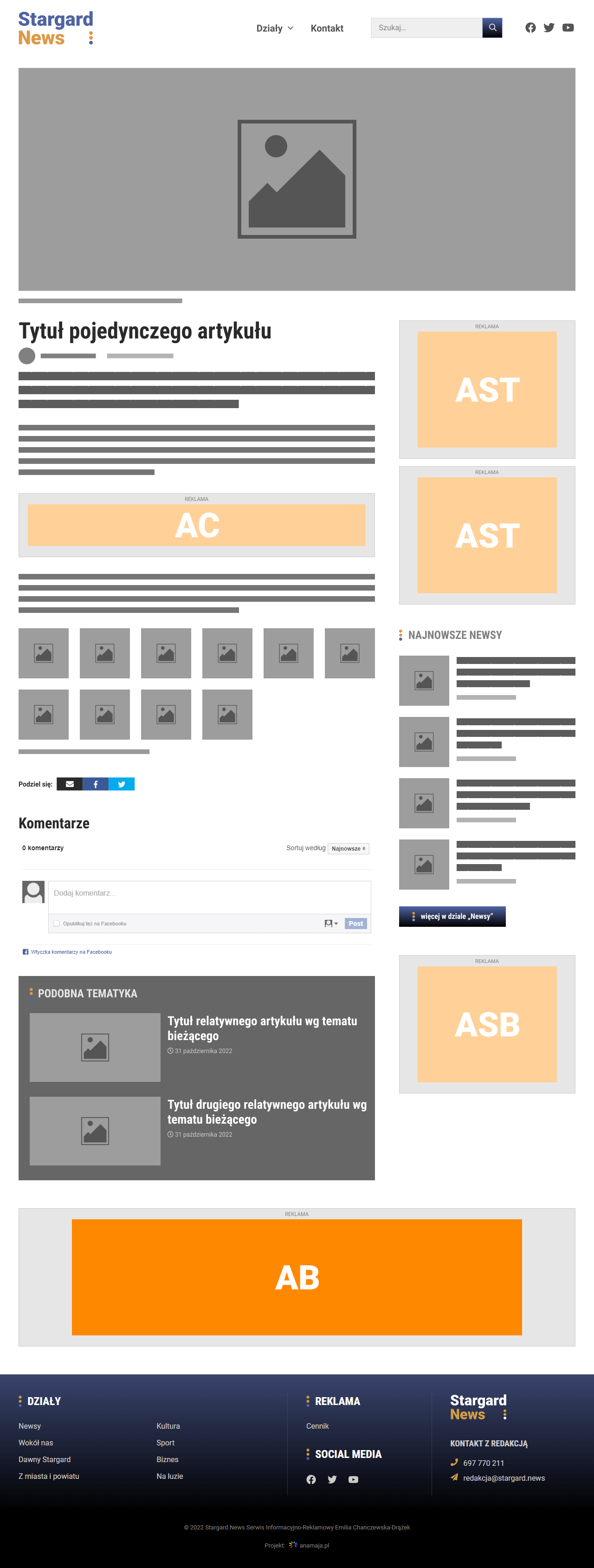 Umiejscowienie reklamy AB na desktopach