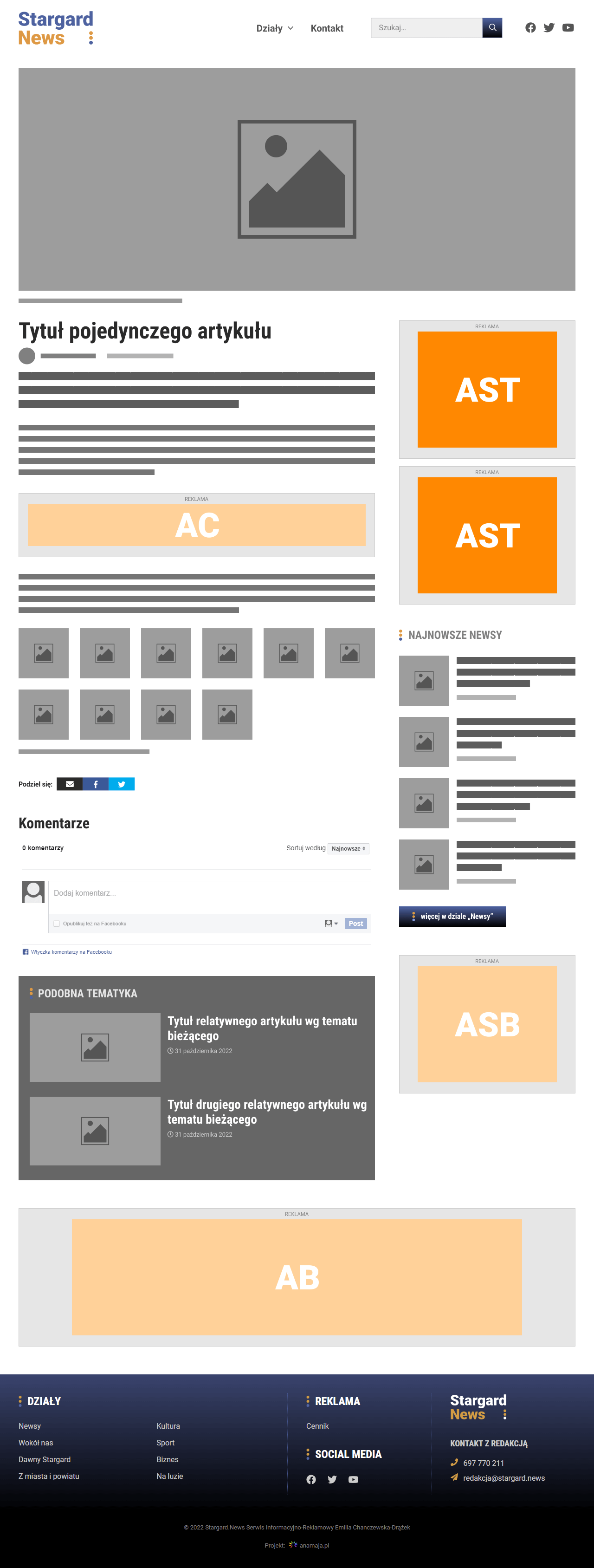 Umiejscowienie reklamy AST na desktopach