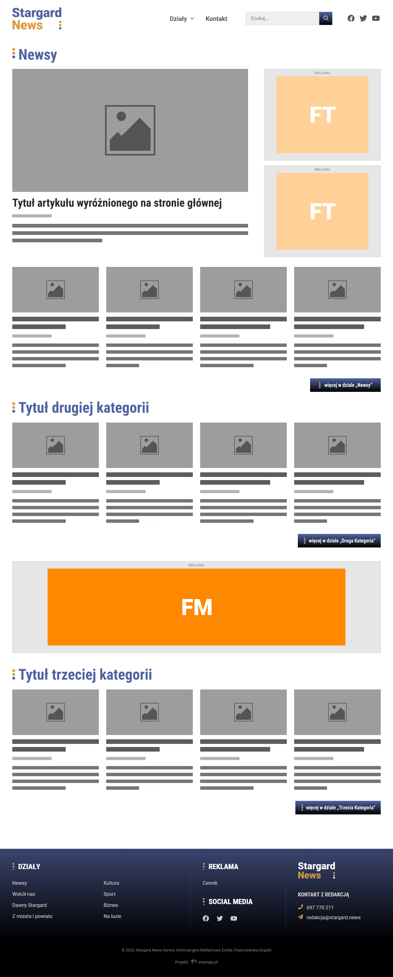 Umiejscowienie reklamy FM na desktopach