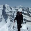 Ireneusz Pabian w drodze na drugi szczyt Alp Dufourspitze