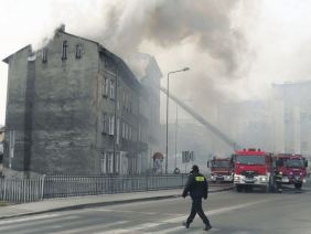 Pożar przy ulicy Chrobrego