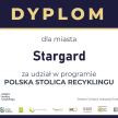 dyplom dla miasta za uczestnictwo STARGARD