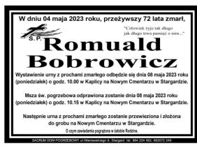 Romuald Bobrowicz nekrolog