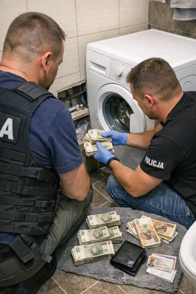 pieniądze za pralką
