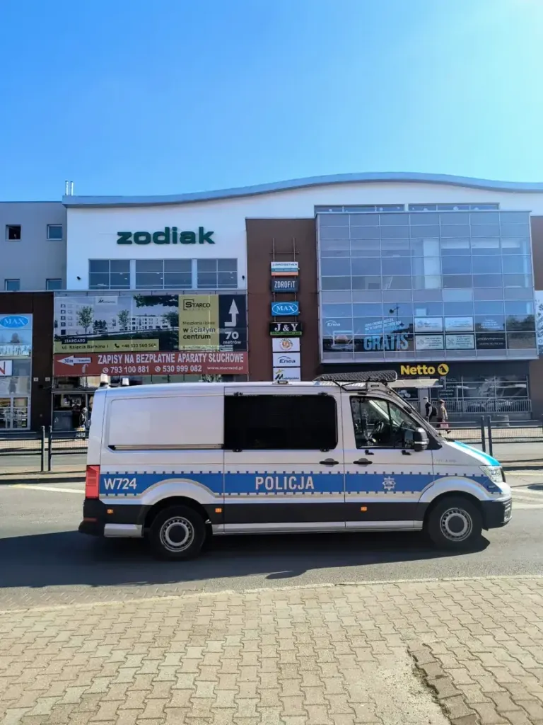 Wyszyńskiego radiowóz KPP Stargard