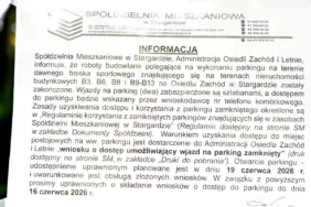 parking komunikat