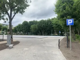 szlaban na parkingu na osiedlu zachód w stargardzie