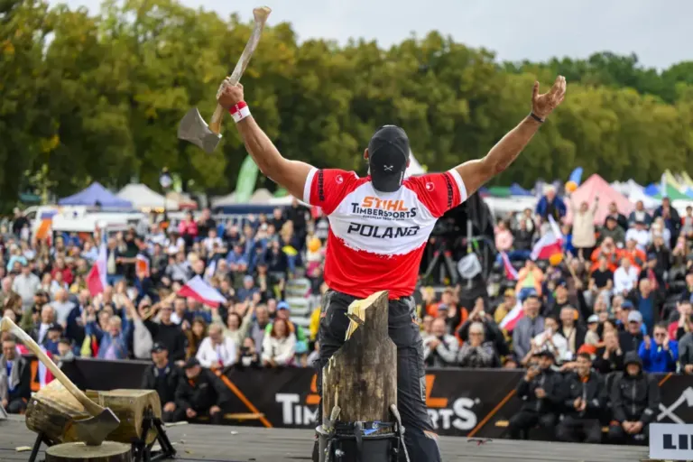 Michał Dubicki zwycięzca STIHL TIMBERSPORTS® European Trophy